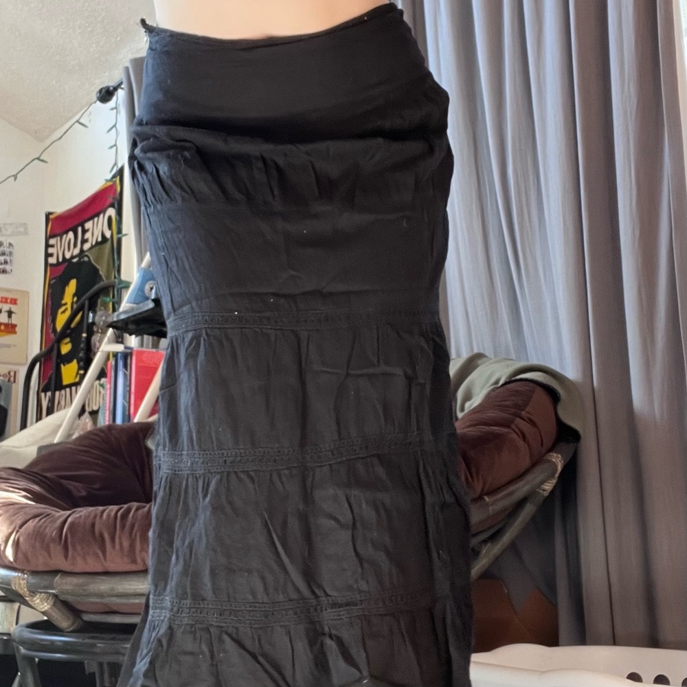 maxi black skirt